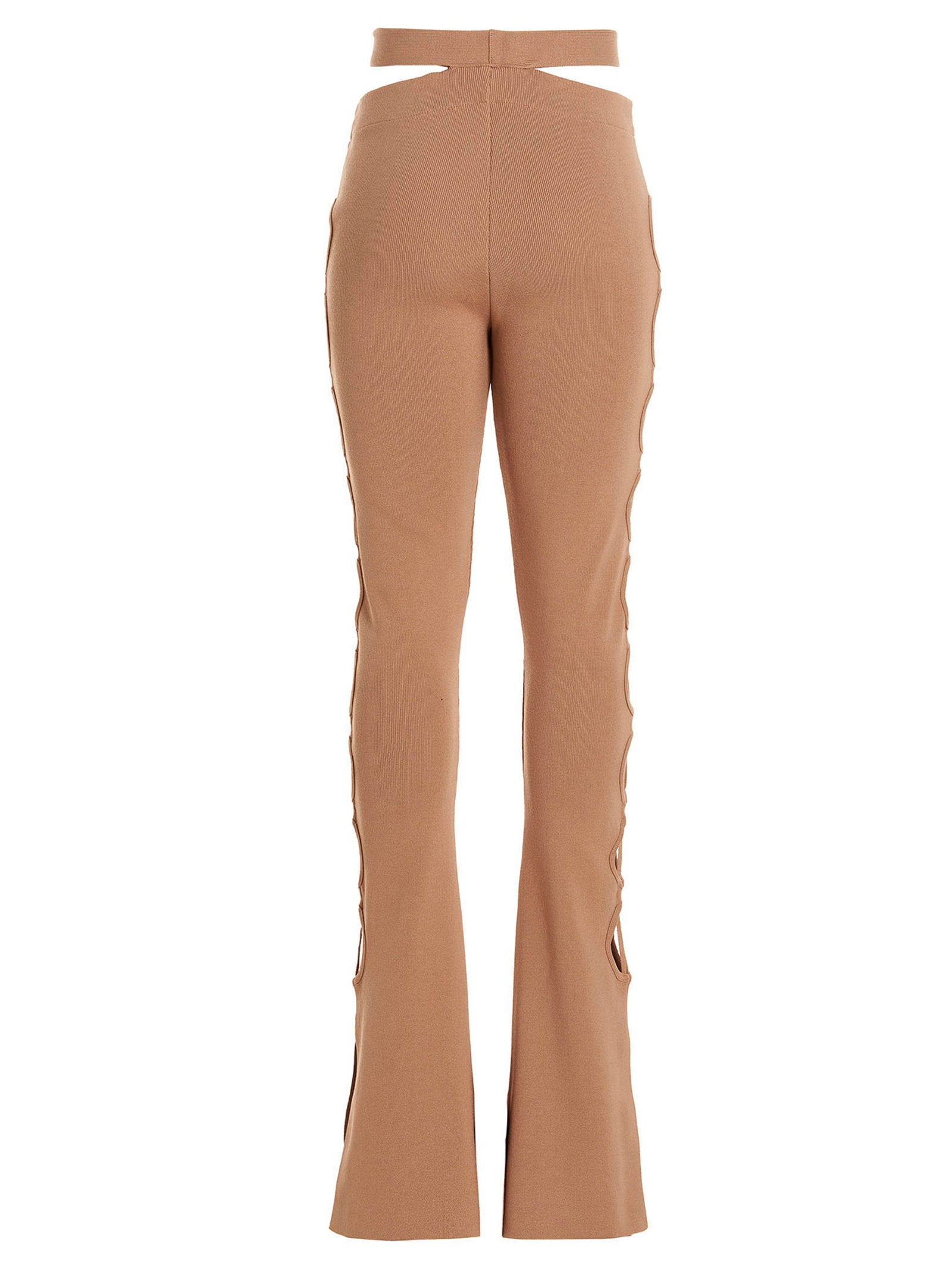 Andreādamo Women's Cut Out Pants With Lacing