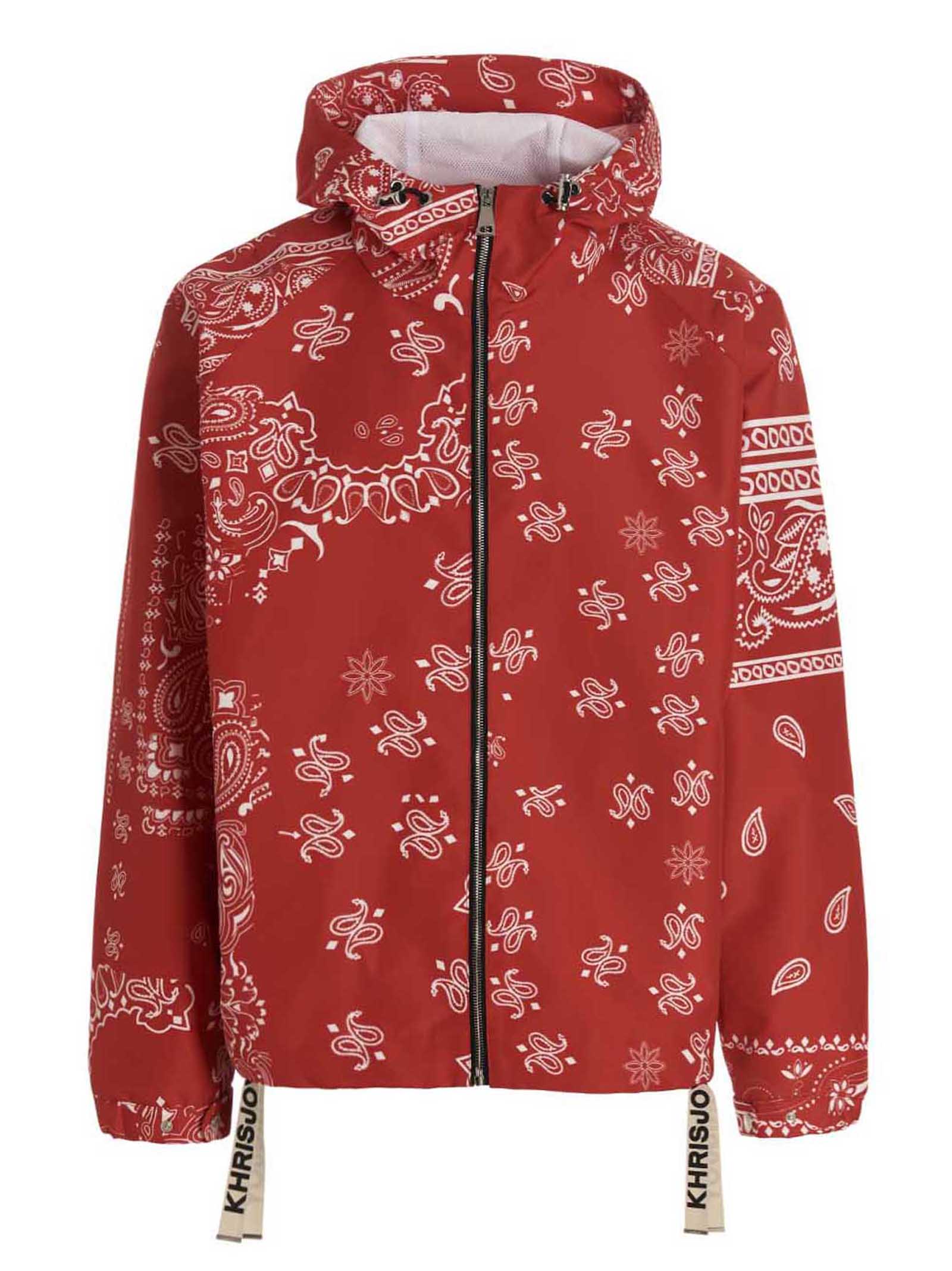 Khrisjoy Men's Windbreaker Bandana Hood Jacket