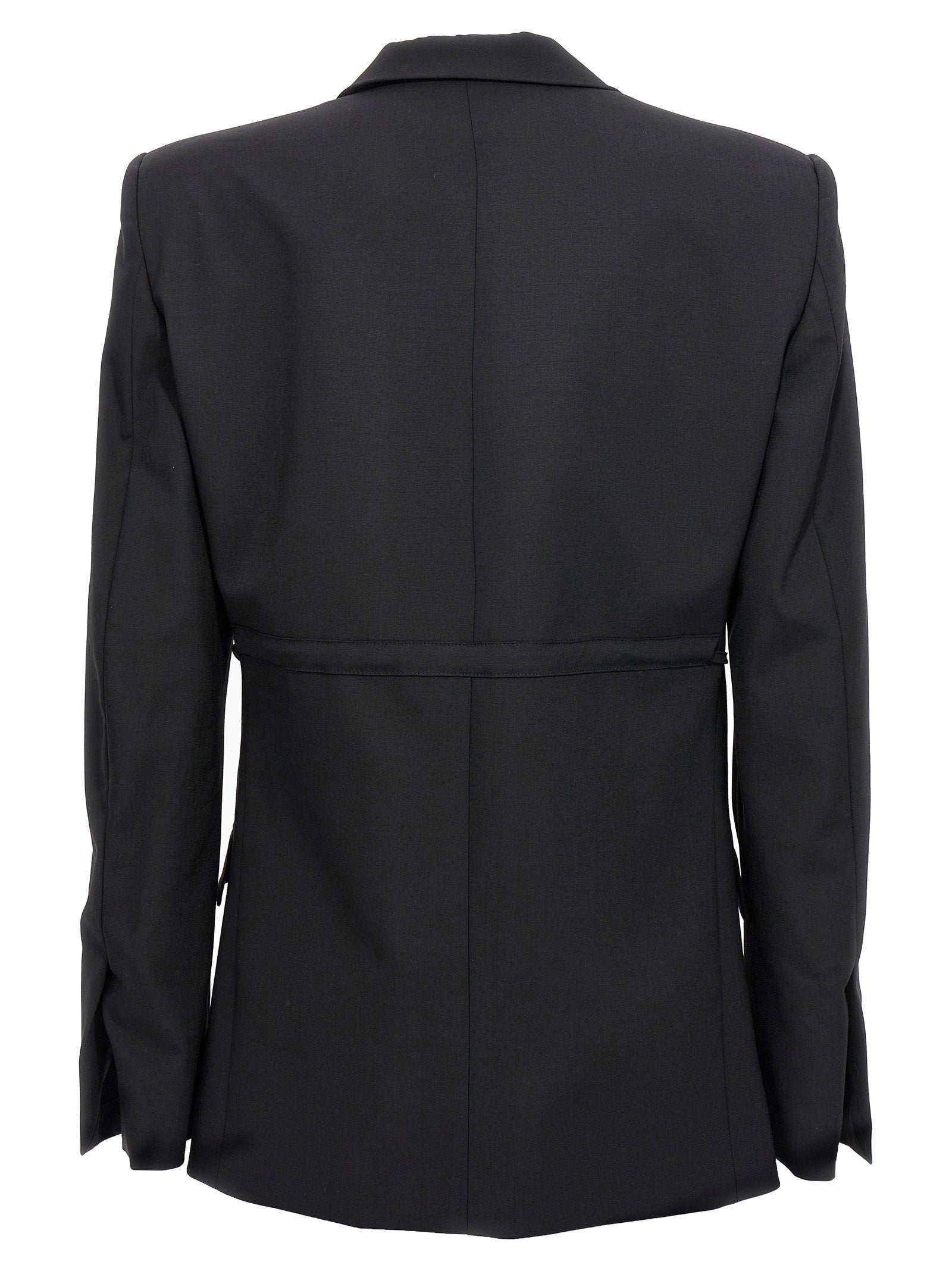 Nensi Dojaka Women's Double Breast Drawstring Blazer Jacket