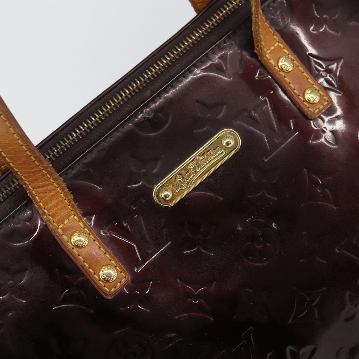 Louis Vuitton Bellevue Monogram Vernis Purple Patent_Leather Tote Bag Bag (Pre-Owned)
