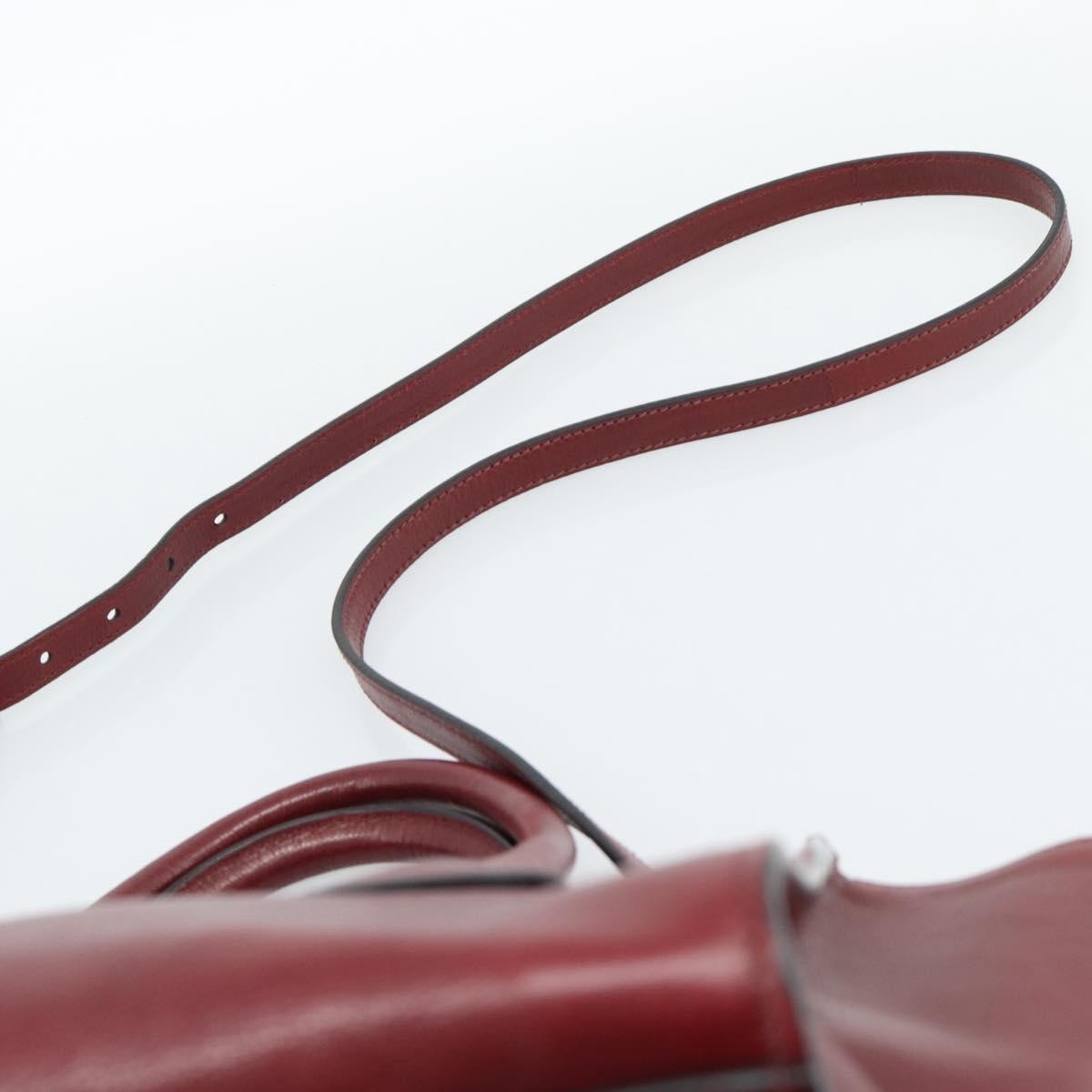 Prada Double Zip Lux Saffiano Leather Red Leather Tote Bag Bag (Pre-Owned)