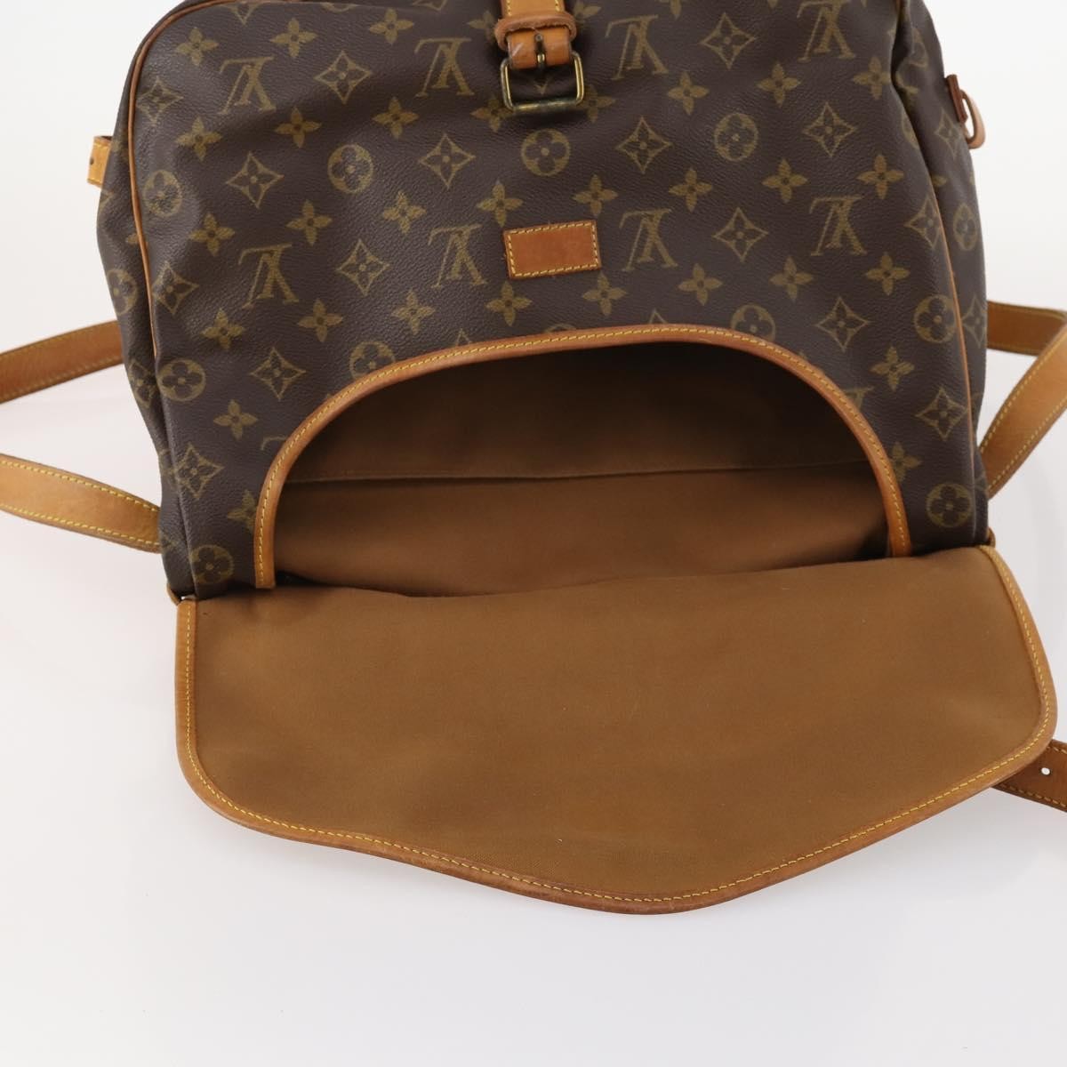 Louis Vuitton Saumur Monogram Canvas Brown Canvas Shoulder Bag Bag (Pre-Owned)