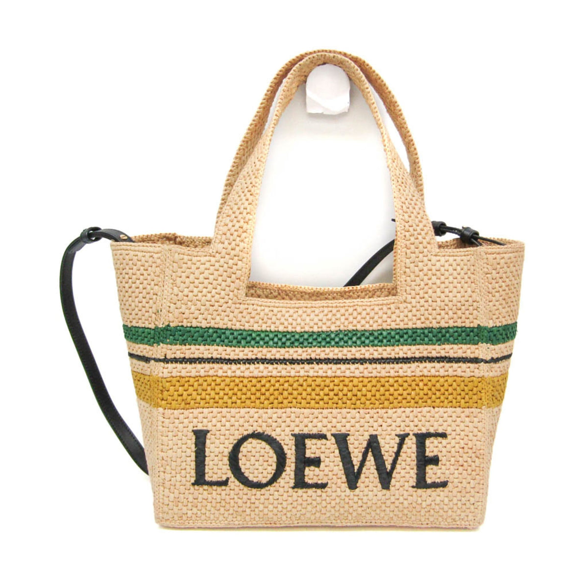 Loewe Paula's Ibiza Logo Raffia Multicolour Wicker Tote Bag Bag (Pre-Owned)