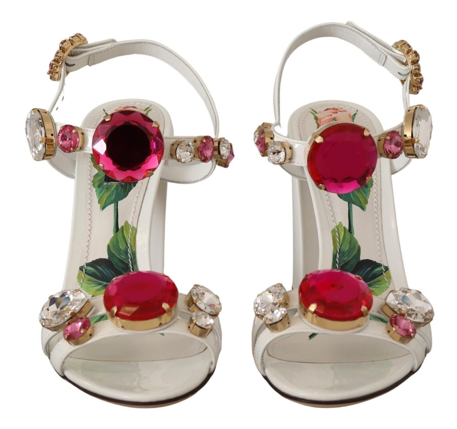 Dolce & Gabbana Keira Crystal-Embellished Ankle Strap Women's Heels