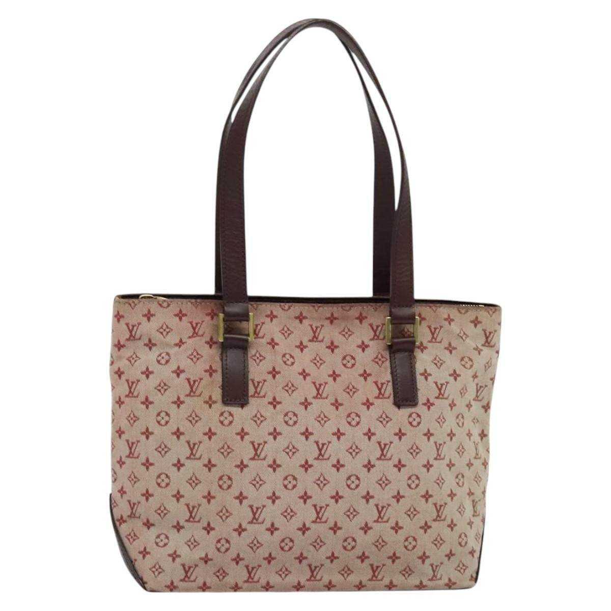 Louis Vuitton Cabas Piano Monogram Canvas Red Canvas Bag (Pre-Owned)