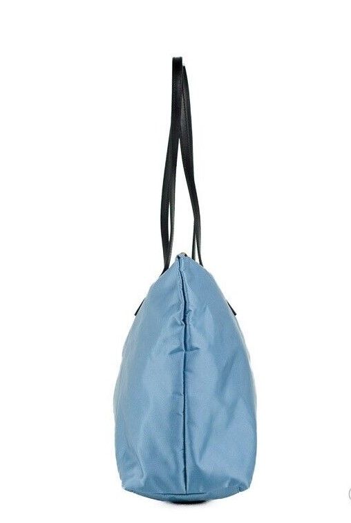 Versace Portuna Medusa Medium Cornflower Blue Nylon Leather Tote Bag Women's Purse