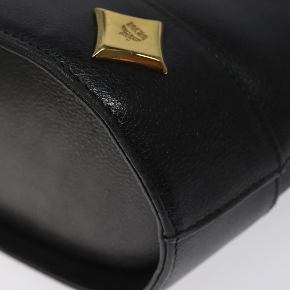 MCM Vintage Leather Black Leather Handbag (Pre-Owned)