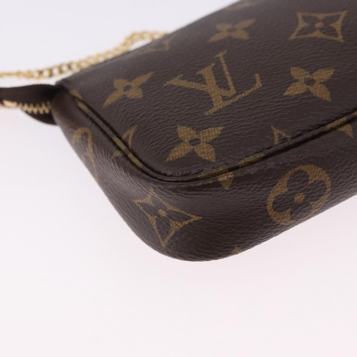 Louis Vuitton Mini Pochette Accessoires Canvas Brown Canvas Clutche & Pouche Bag (Pre-Owned)