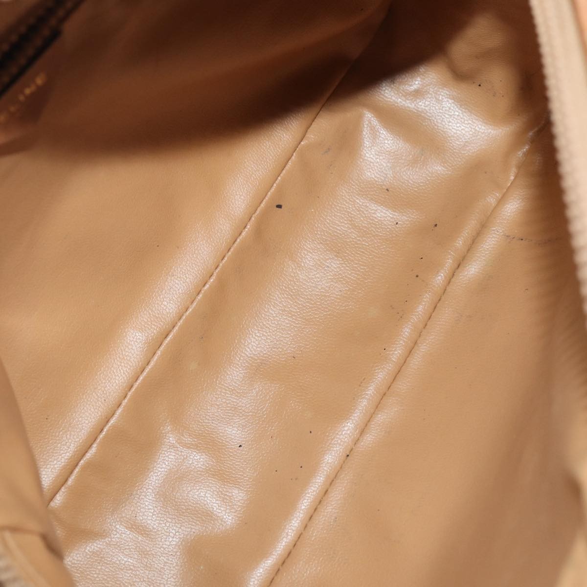 Celine Vintage Macadam Canvas And Leather Beige Canvas Shoulder Bag Bag (Pre-Owned)