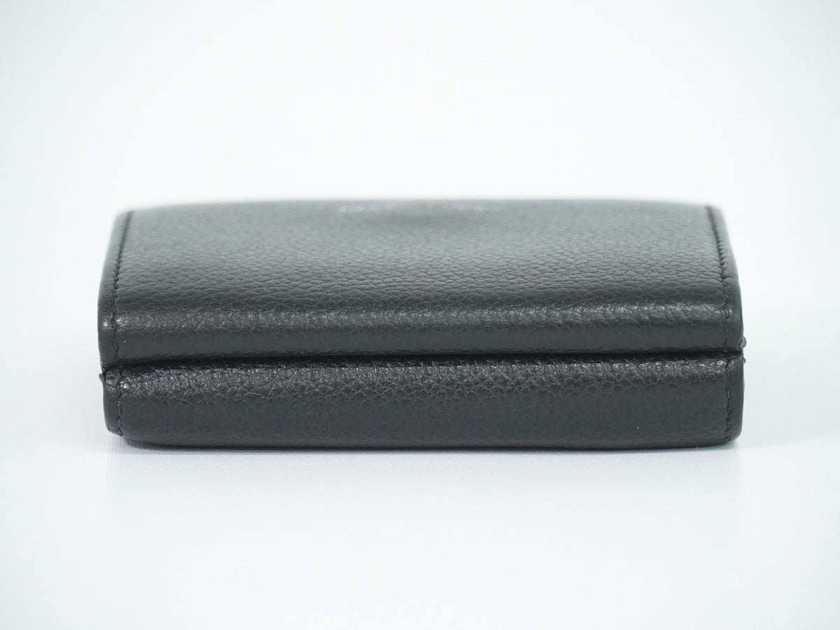 Chanel Compact Quilted Lambskin Black Leather Wallets Accessory (Pre-Owned)