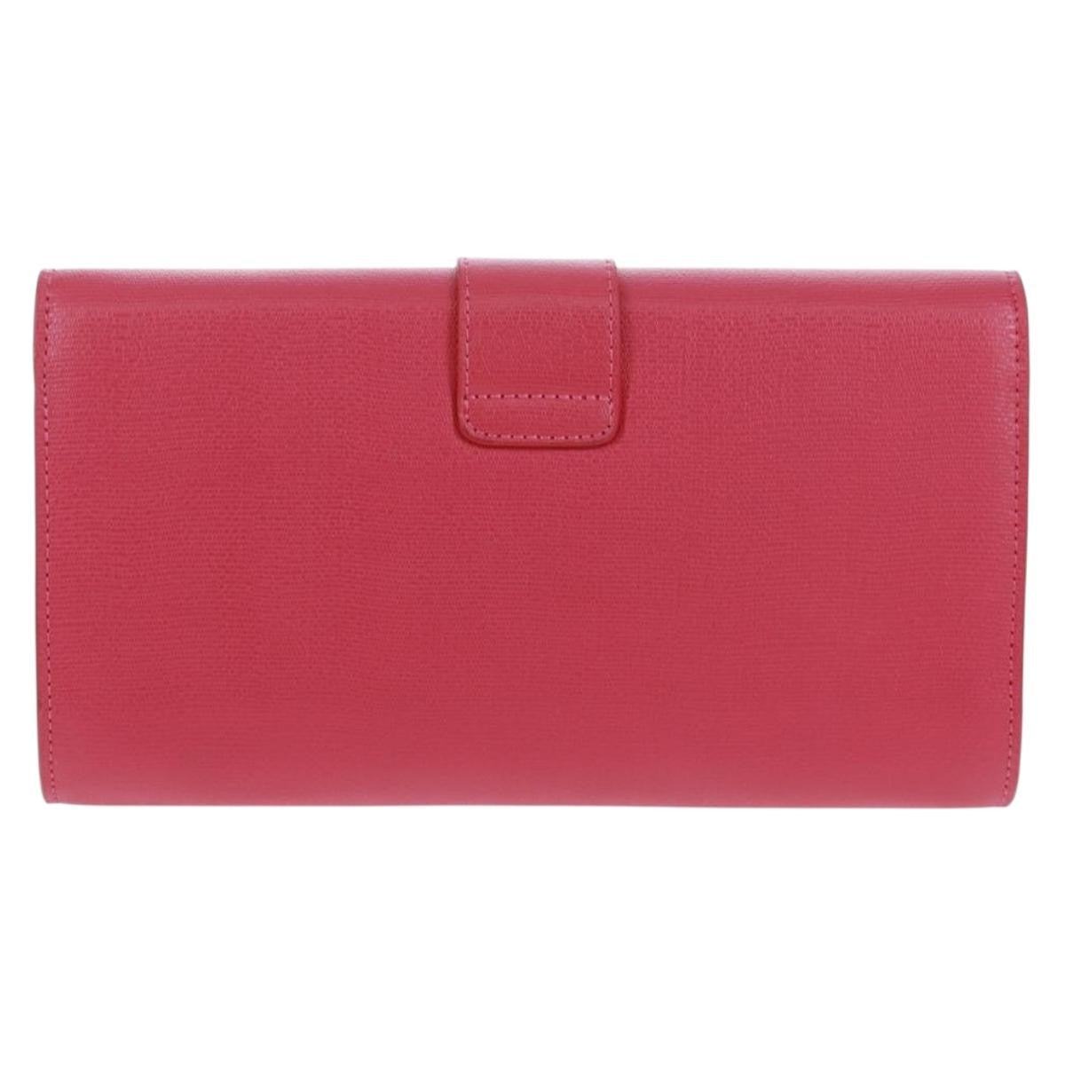 Saint Laurent Chyc Clutch Leather Pink Leather Clutche & Pouche Bag (Pre-Owned)