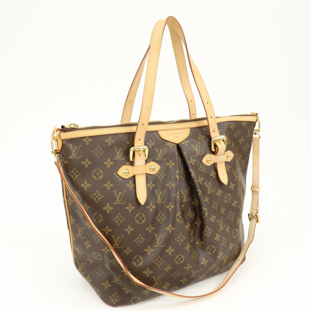 Louis Vuitton Palermo Monogram Canvas Brown Canvas Handbag (Pre-Owned)