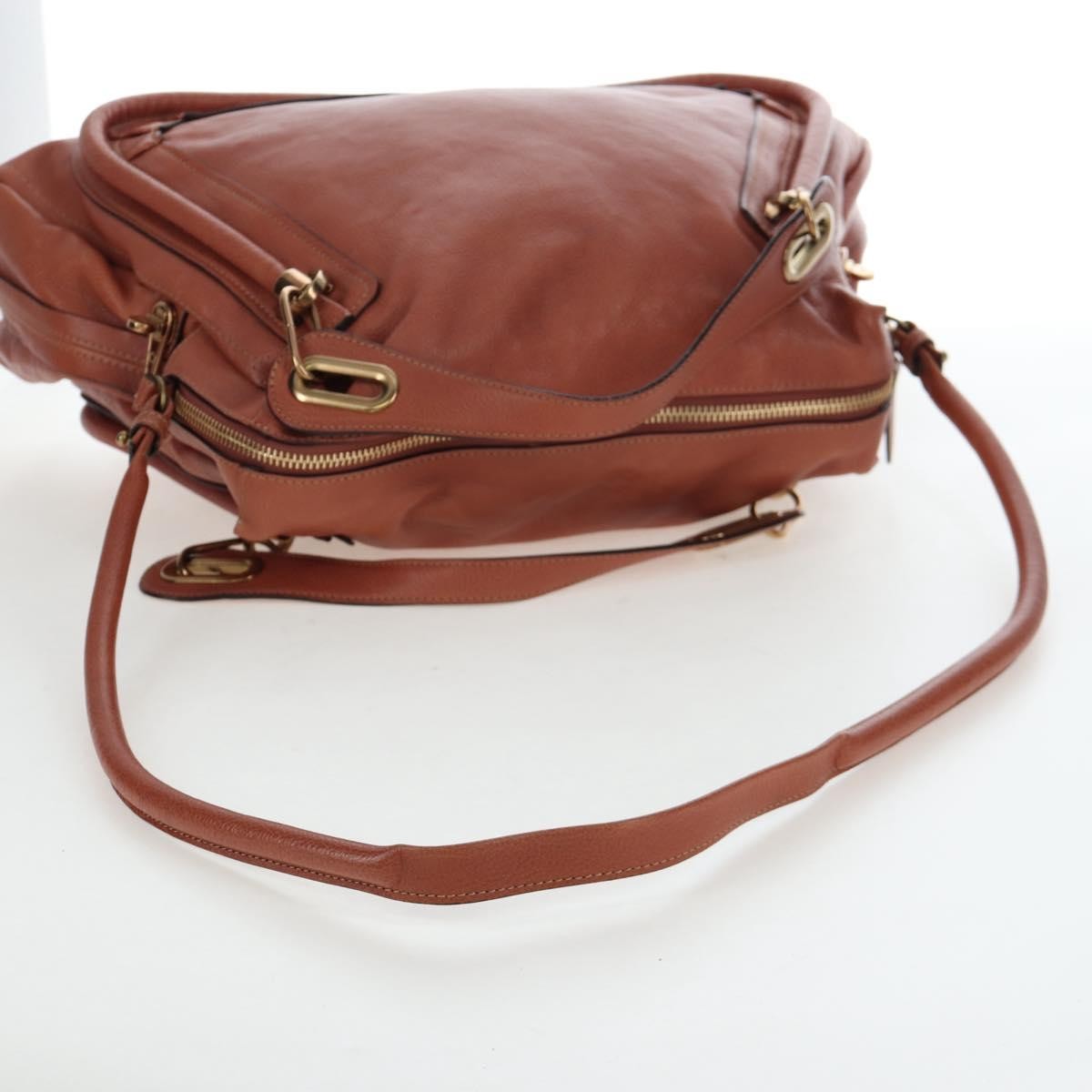 Chloe Paraty Quilted Leather Brown Leather Handbag (Pre-Owned)