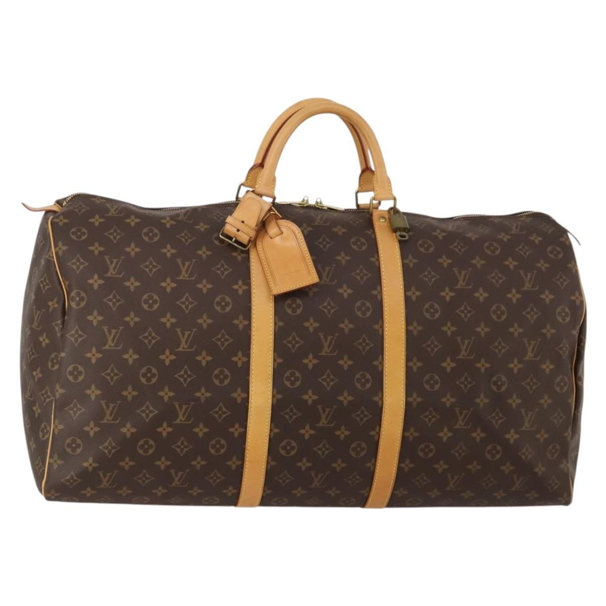 Louis Vuitton Keepall Monogram Canvas Brown Canvas Travel Bag Bag (Pre-Owned)