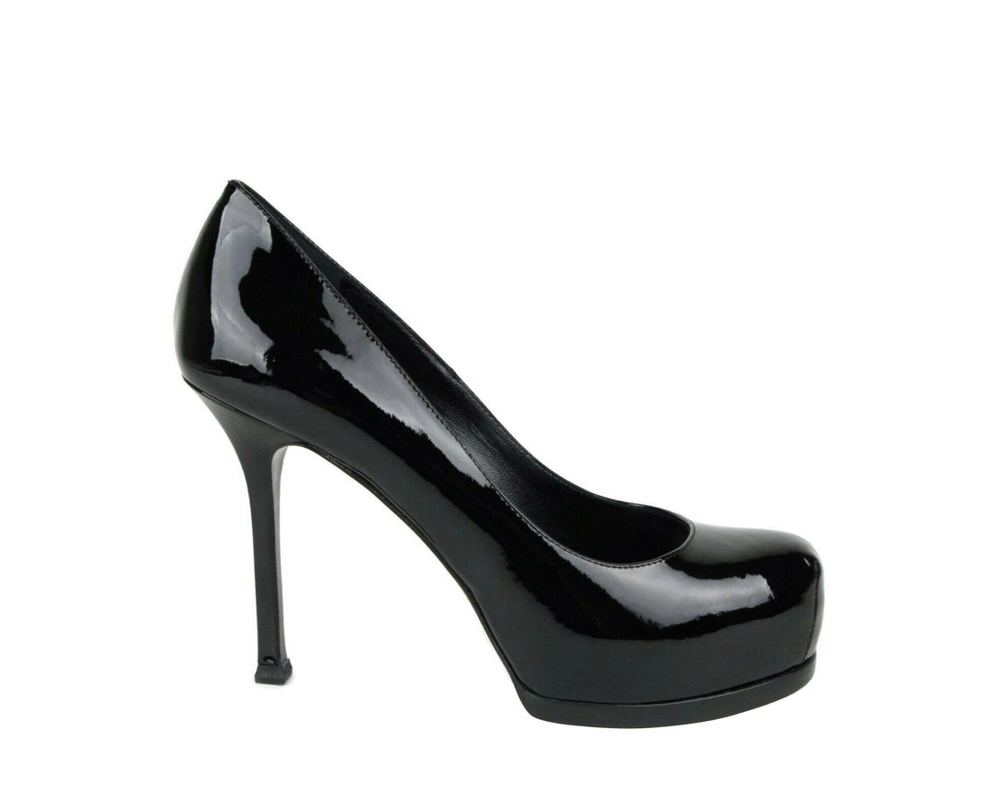 Saint Laurent Women's Black Patent Leather Tribtoo 80 Platform Pump (36 EU / 6 US)