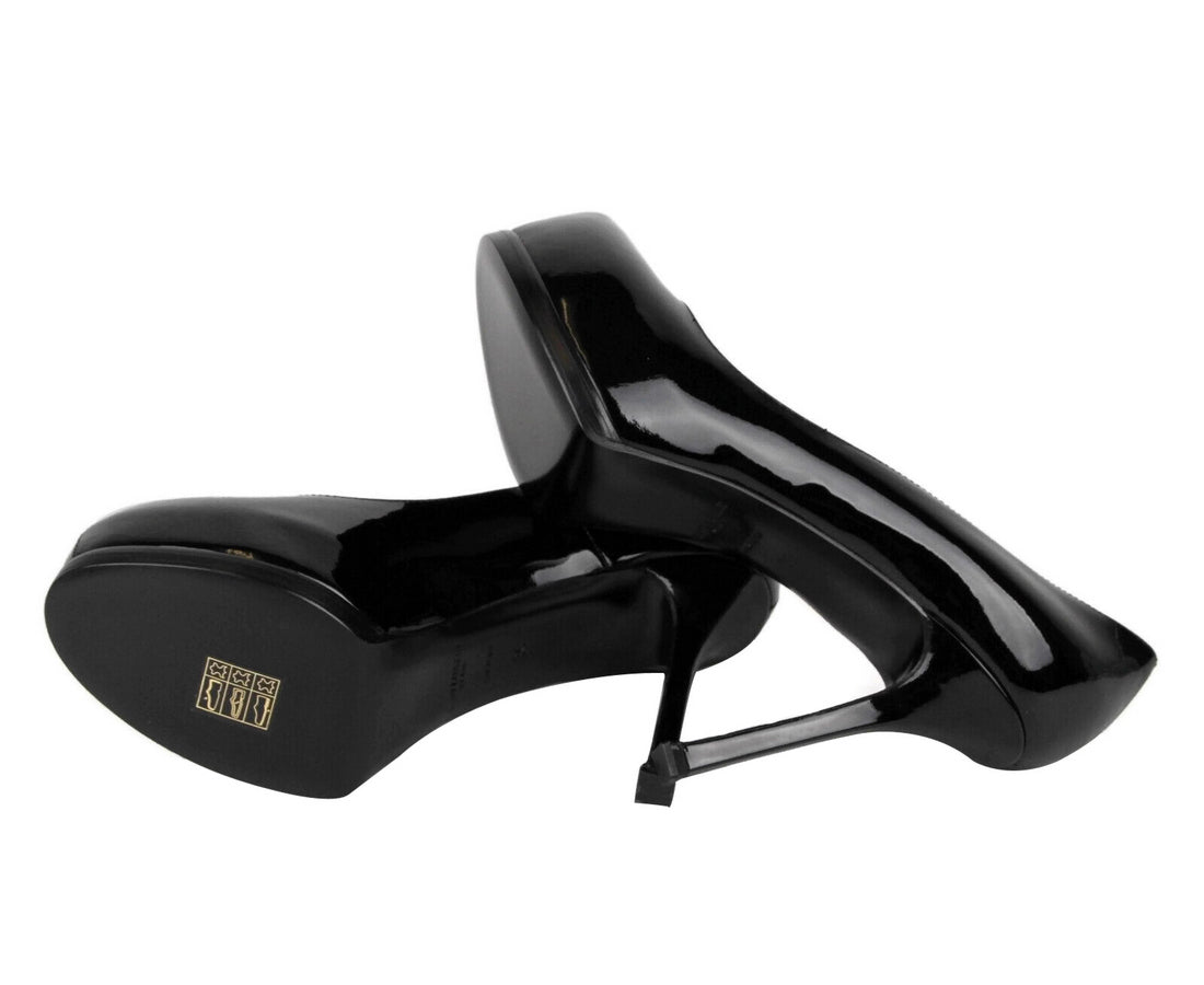 Saint Laurent Women's Black Patent Leather Tribtoo 80 Platform Pump (36 EU / 6 US)