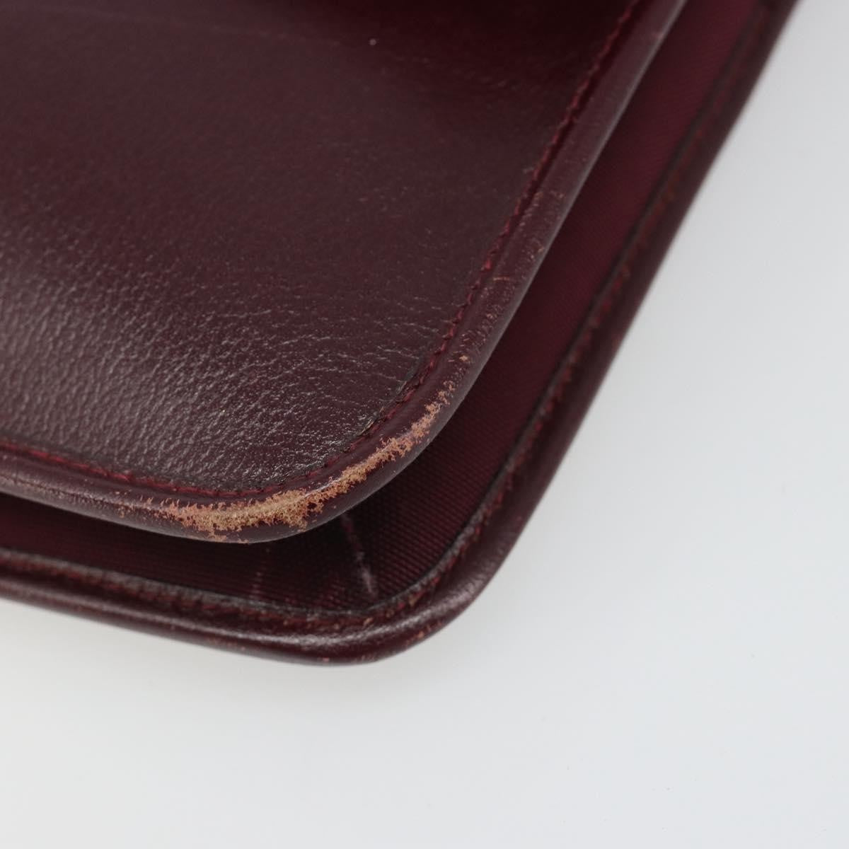 Christian Dior Shoulder Leather Burgundy Leather Shoulder Bag Bag (Pre-Owned)