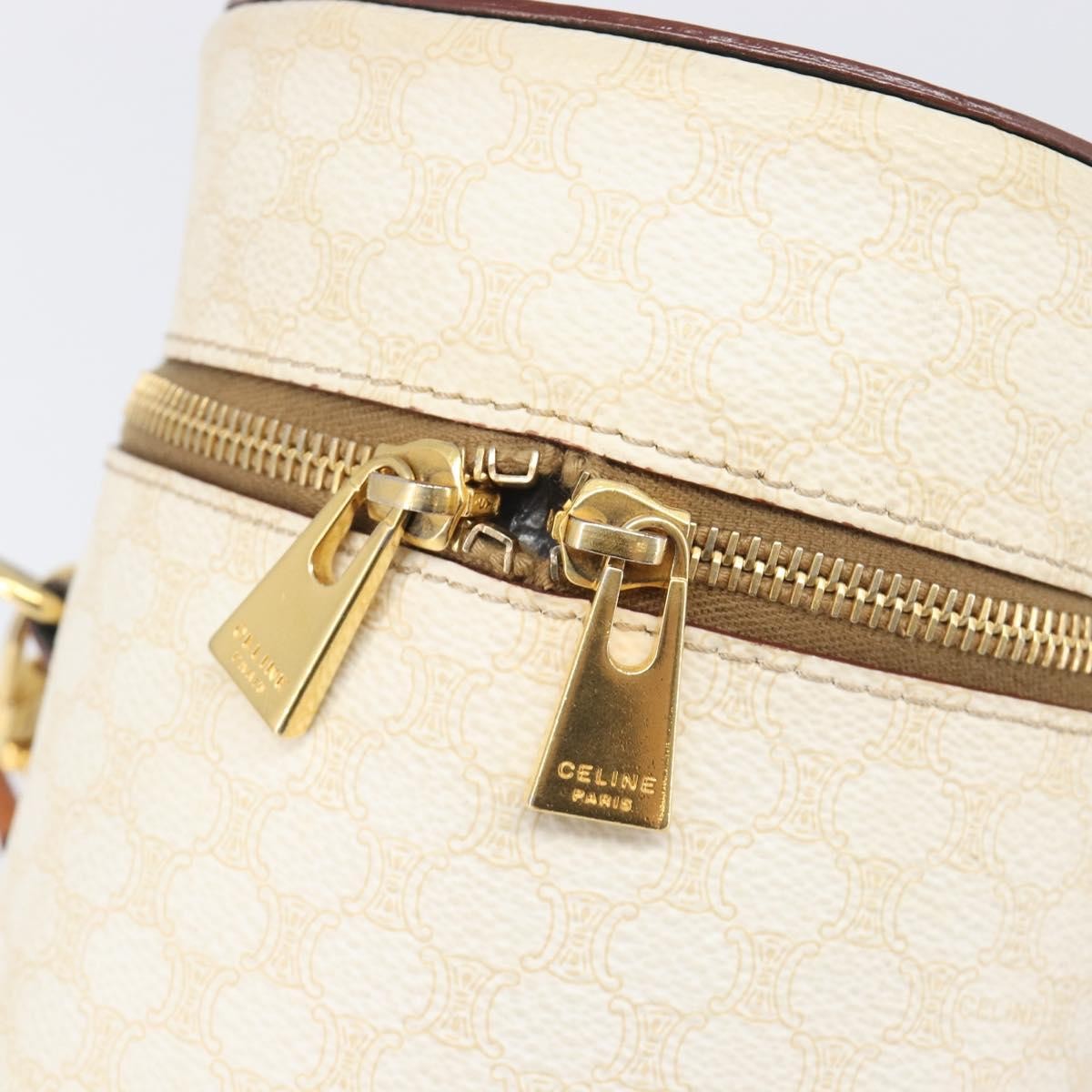 Celine Vintage Macadam Canvas Beige Pvc Shoulder Bag Bag (Pre-Owned)