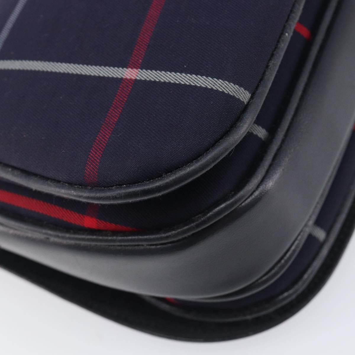 Burberry Nova Check Shoulder Bag Canvas Navy Canvas Shoulder Bag Bag (Pre-Owned)