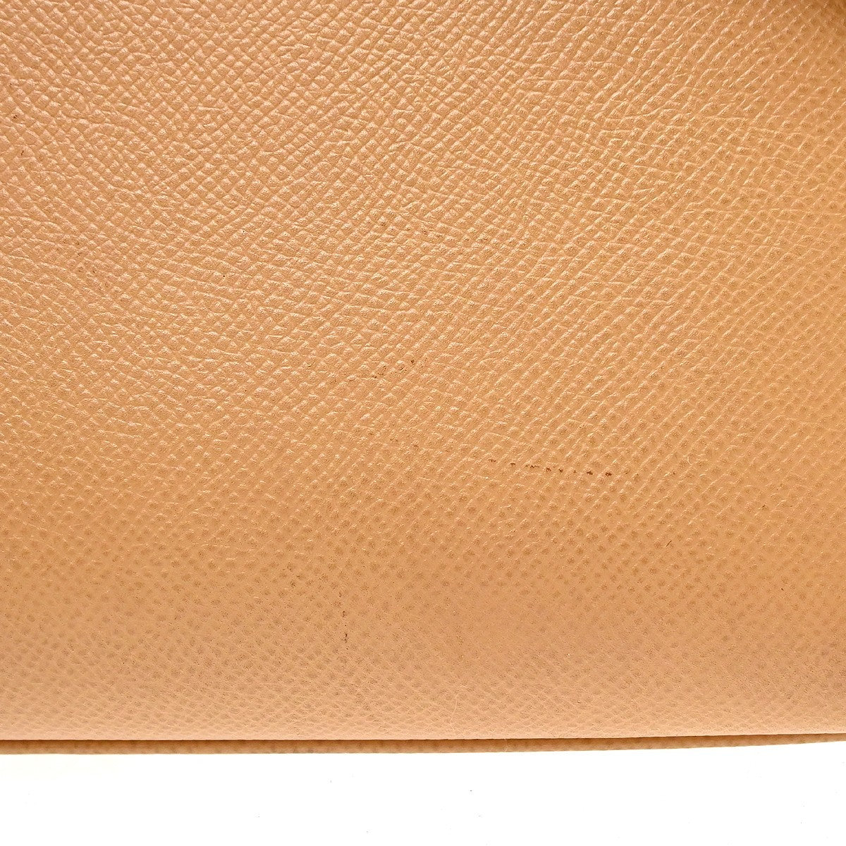 Hermes Kelly Beige Courchevel With Gold Hardware Beige Leather Handbag (Pre-Owned)