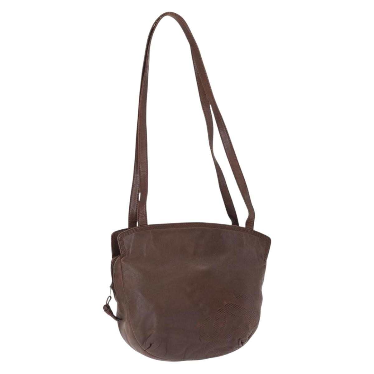 Loewe Anagram Leather Brown Leather Shoulder Bag Bag (Pre-Owned)