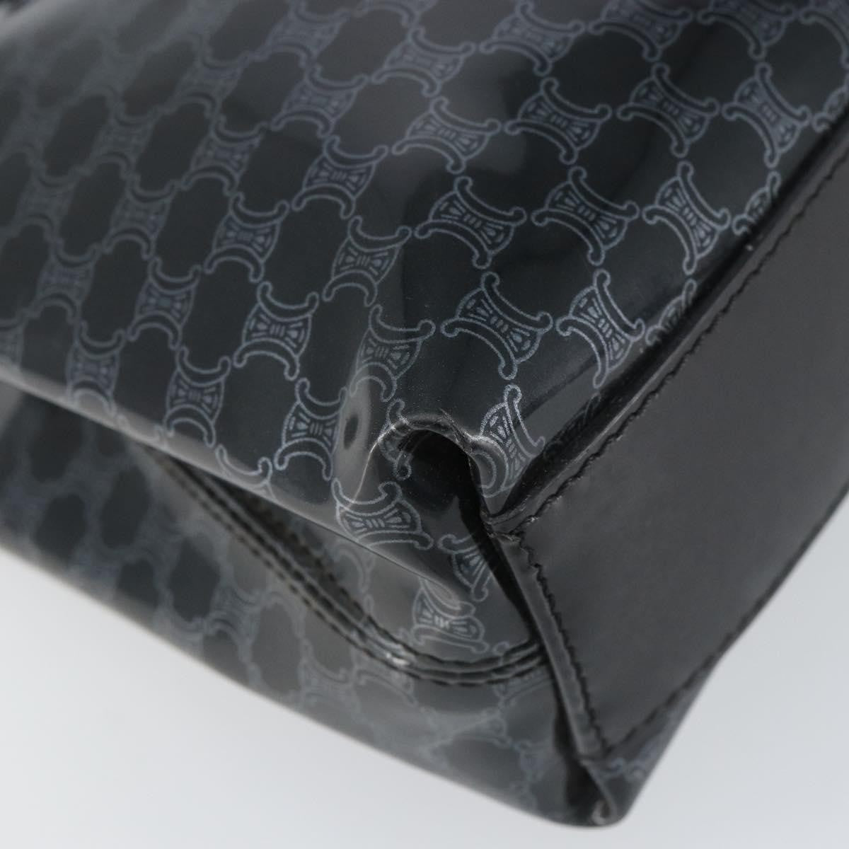 Celine Vintage Macadam Shopper Tote Venyl Black Plastic Tote Bag Bag (Pre-Owned)
