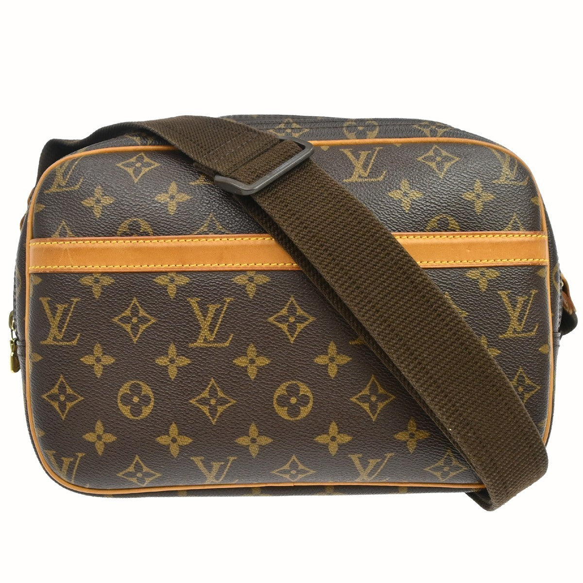 Louis Vuitton Reporter Monogram Brown Canvas Shoulder Bag Bag (Pre-Owned)