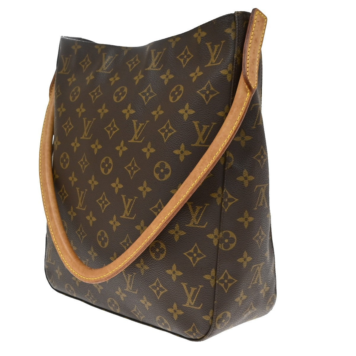 Louis Vuitton Looping Monogram Canvas Brown Canvas Handbag (Pre-Owned)