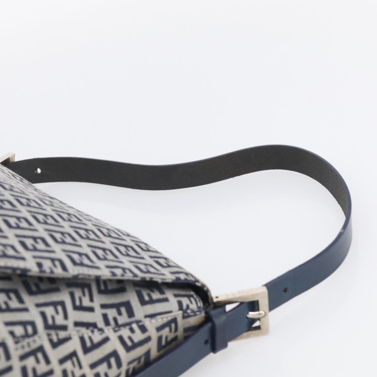 Fendi Fendi Mamma Baguette Monogram Canvas Navy Canvas Handbag (Pre-Owned)