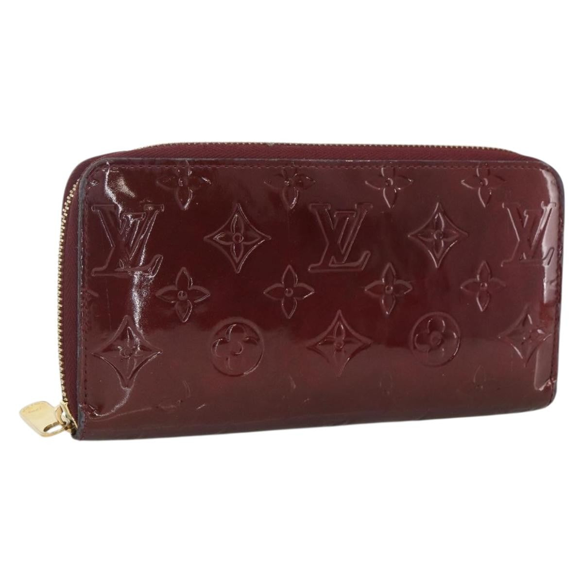 Louis Vuitton Zippy Leather Red Patent_Leather Wallets Accessory (Pre-Owned)
