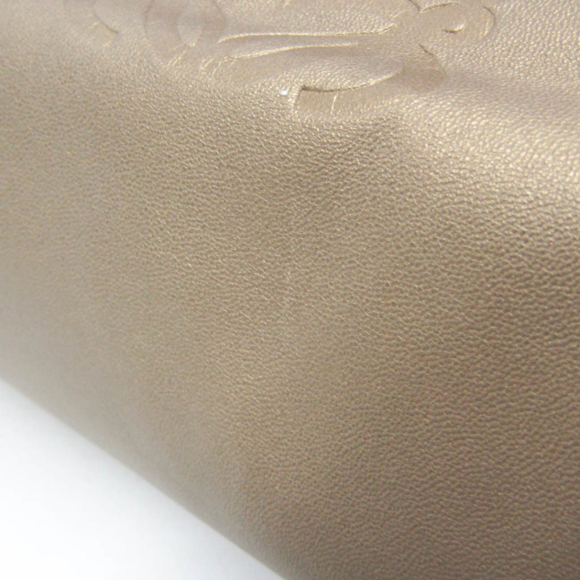 Loewe Anagram Logo Nappa Aire Hand Leather Gold Leather Handbag (Pre-Owned)