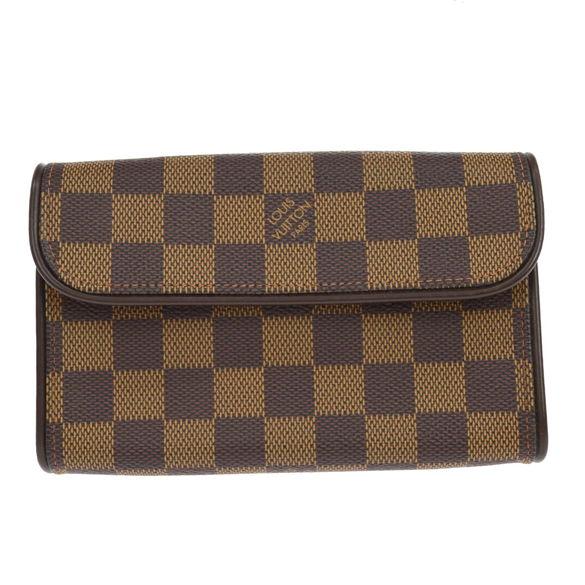 Louis Vuitton Florentine Pochette Damier Brown Canvas Clutche & Pouche Bag (Pre-Owned)