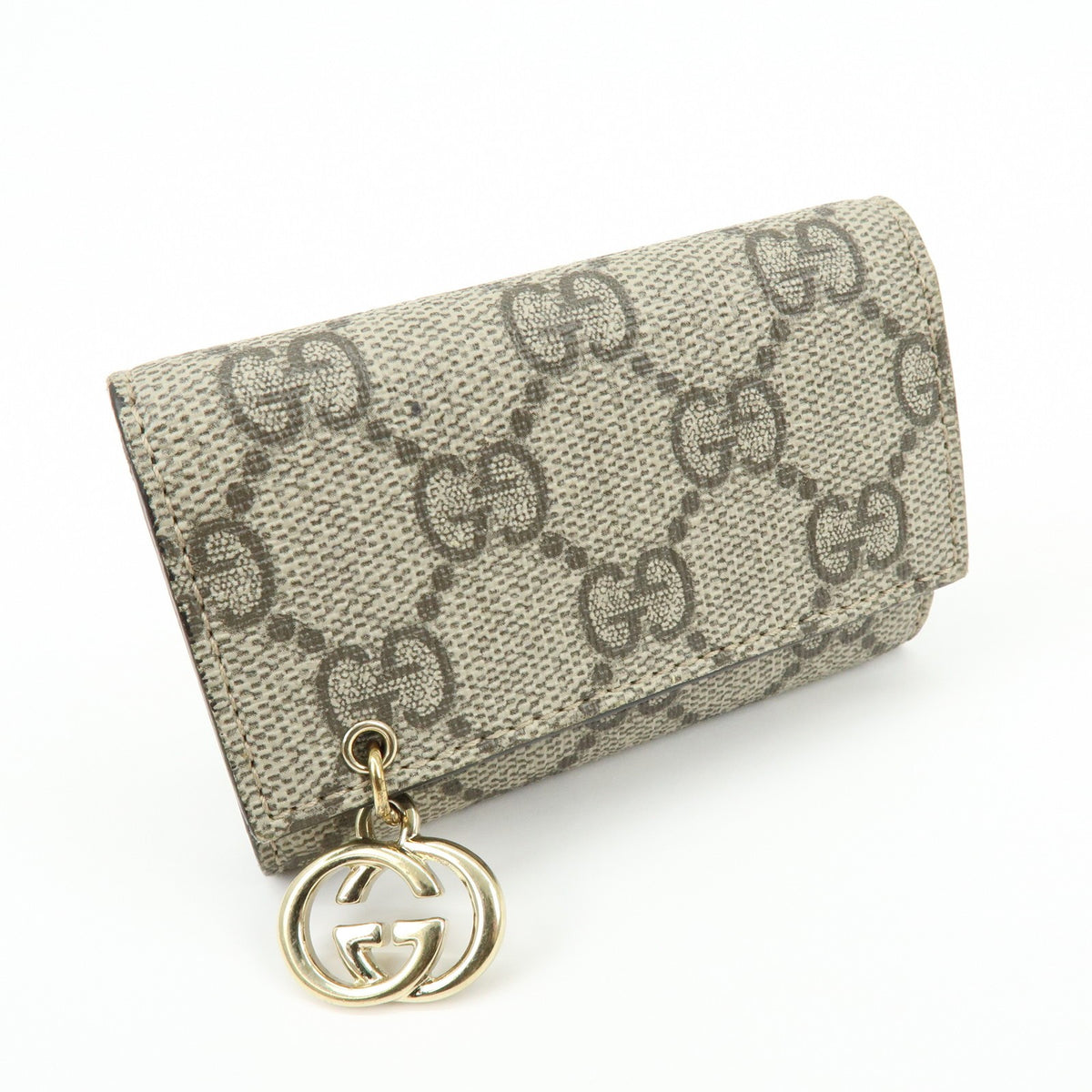 Gucci Interlocking G French Gg Coated Canvas Beige Canvas Wallets Accessory (Pre-Owned)