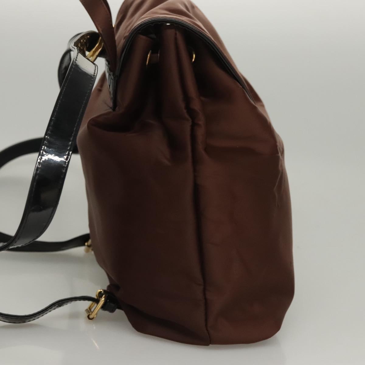 Balenciaga Vintage Nylon Brown Nylon Backpack Bag (Pre-Owned)
