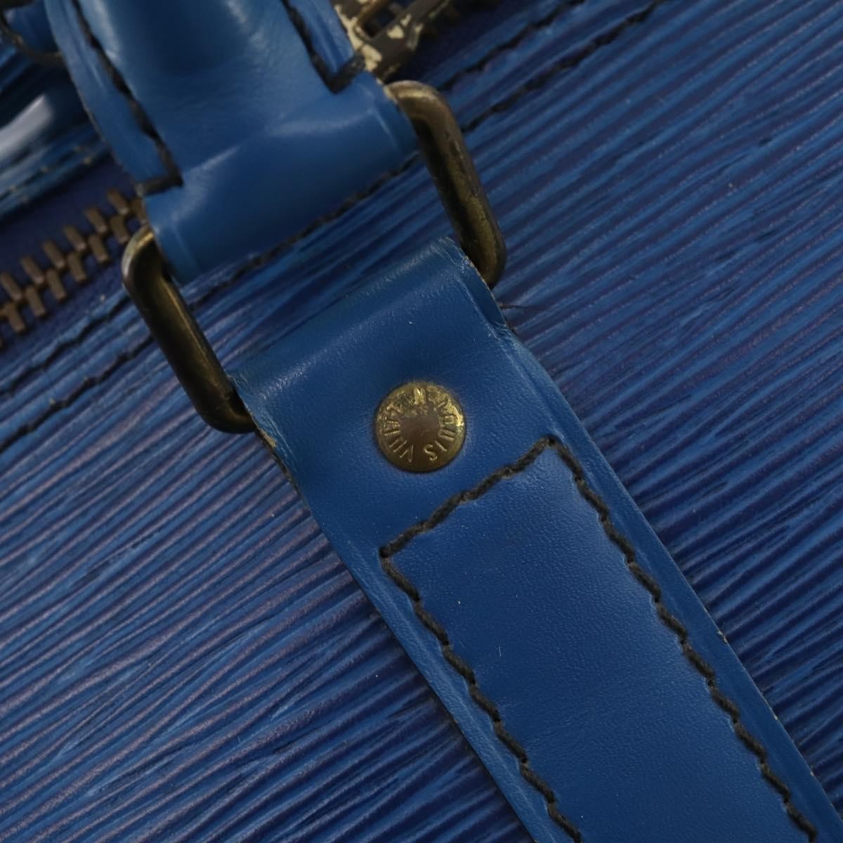 Louis Vuitton Keepall Epi Leather Blue Leather Travel Bag Bag (Pre-Owned)