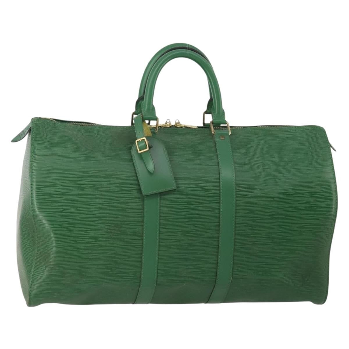 Louis Vuitton Keepall Epi Leather Green Leather Travel Bag Bag (Pre-Owned)