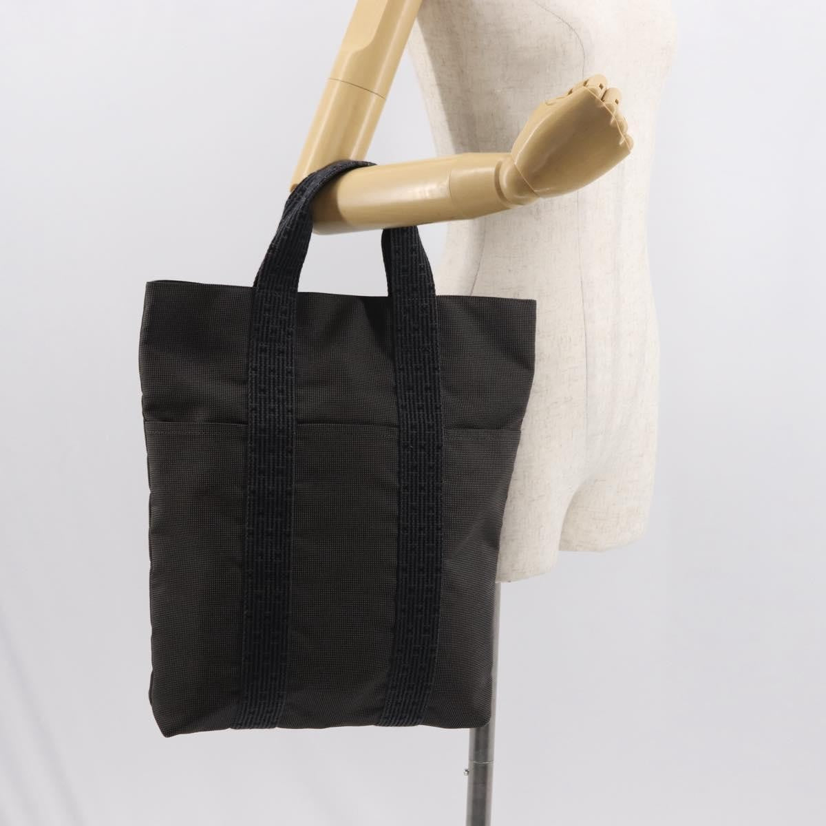 Hermes Fourre-Tout Herline Fourre-Tout Herline Gray Canvas Tote Bag Bag (Pre-Owned)