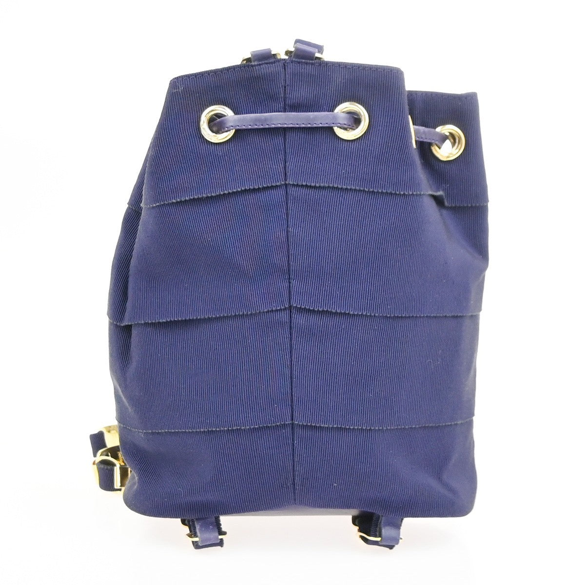 Salvatore Ferragamo Vara Chain Canvas Purple Canvas Backpack Bag (Pre-Owned)