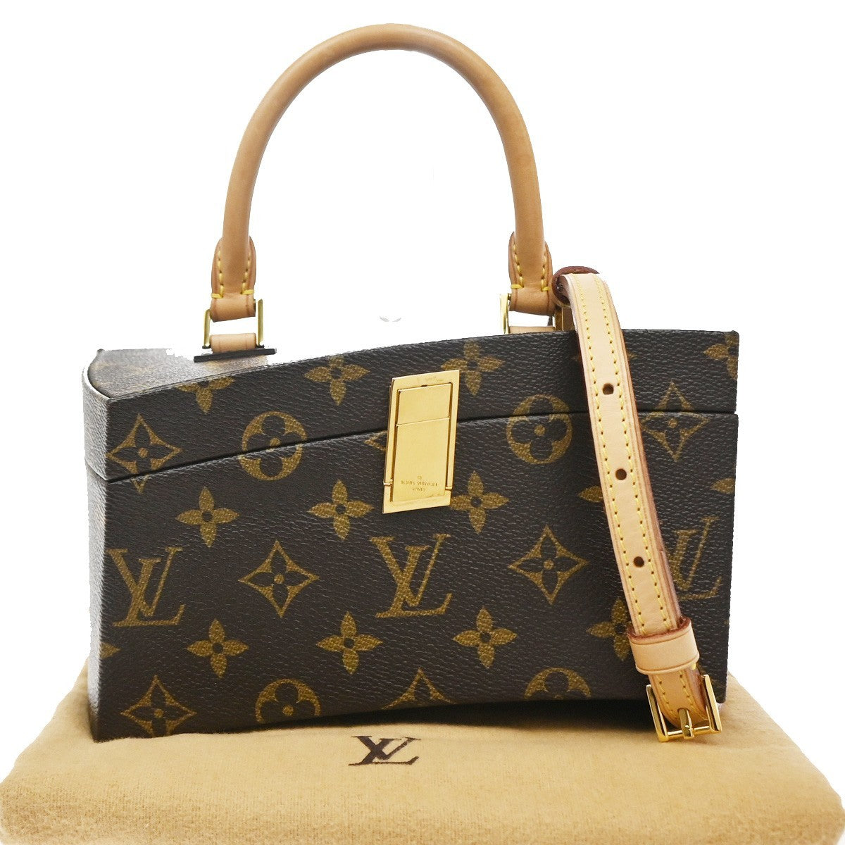 Louis Vuitton Frank Gehry Twisted Box Monogram Canvas Brown Canvas Handbag (Pre-Owned)