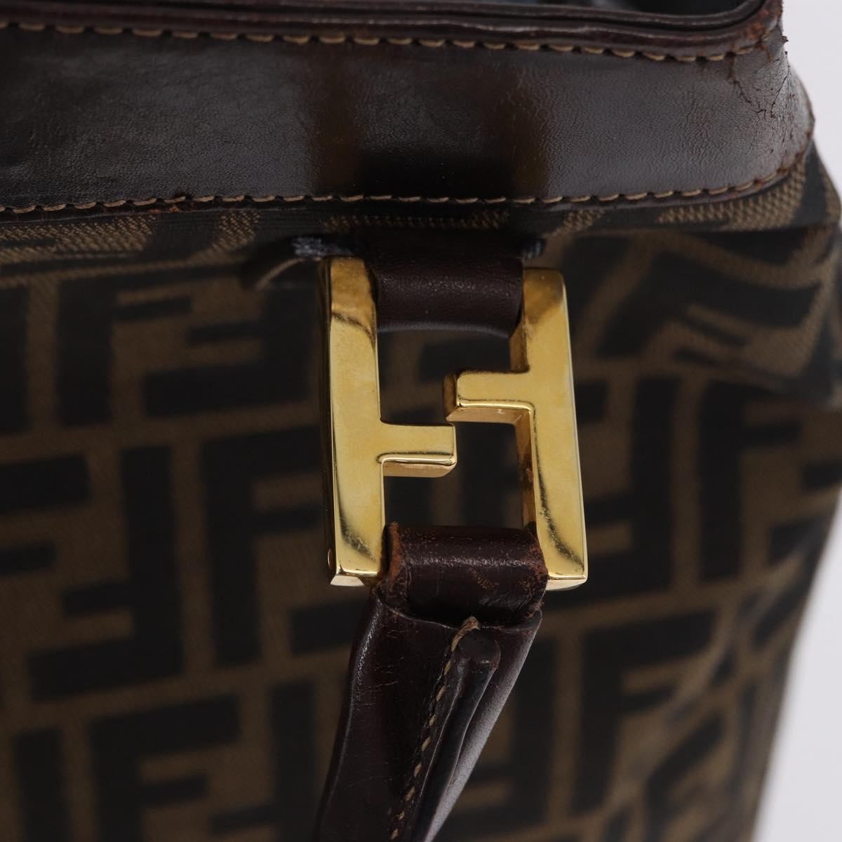 Fendi Vintage Zucca Zucca Canvas Brown Canvas Handbag (Pre-Owned)