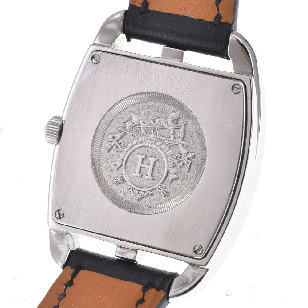 Hermes Cape Cod Quartz Stainless Steel And Leather Watch (Pre-Owned)