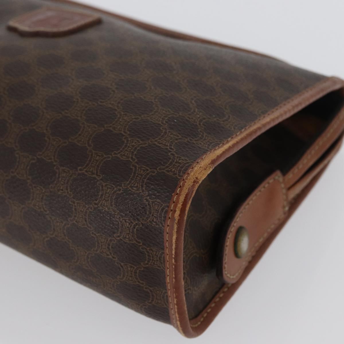 Celine Macadam Pochette Canvas And Leather Brown Canvas Clutche & Pouche Bag (Pre-Owned)
