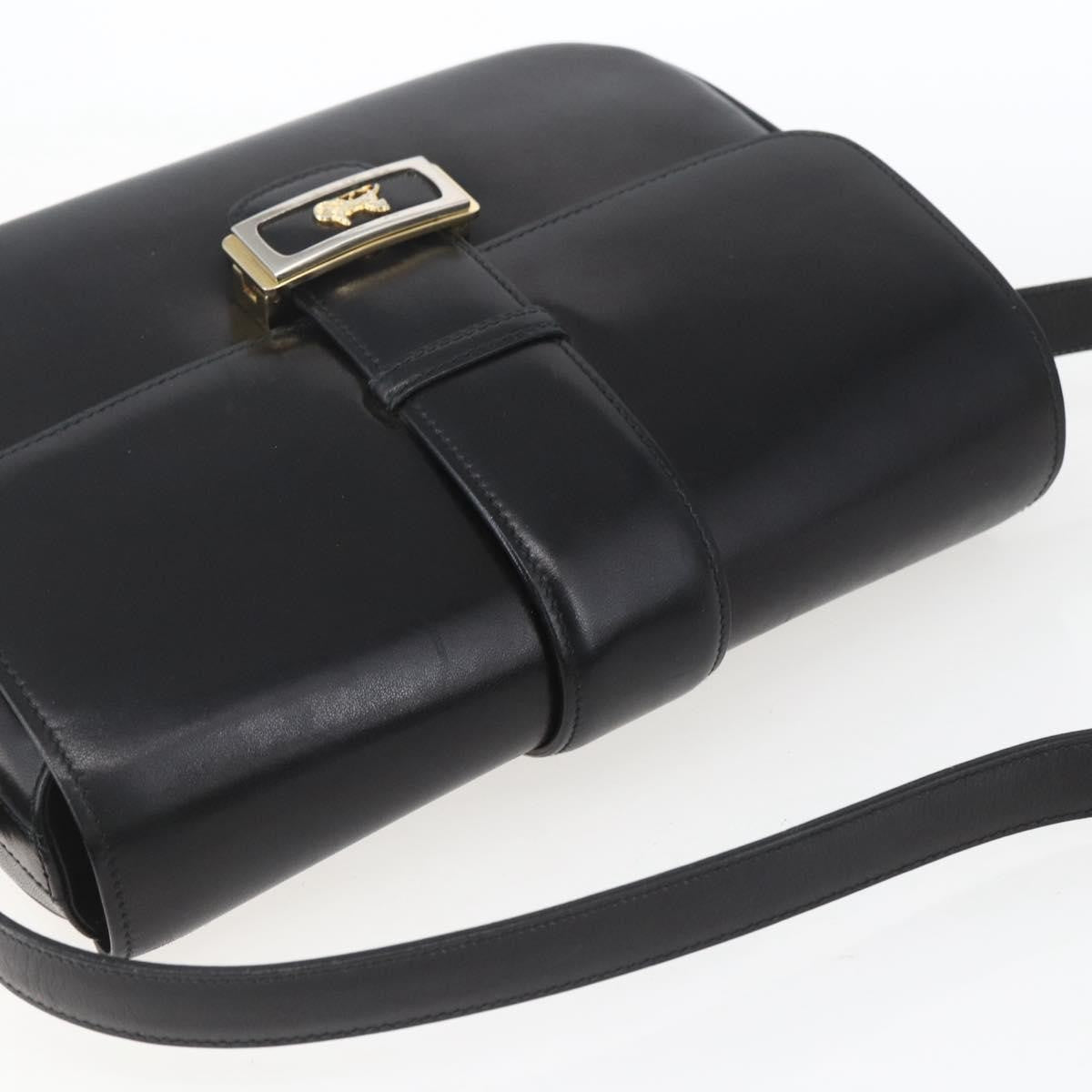 Celine Horse Carriage Leather Black Leather Shoulder Bag Bag (Pre-Owned)