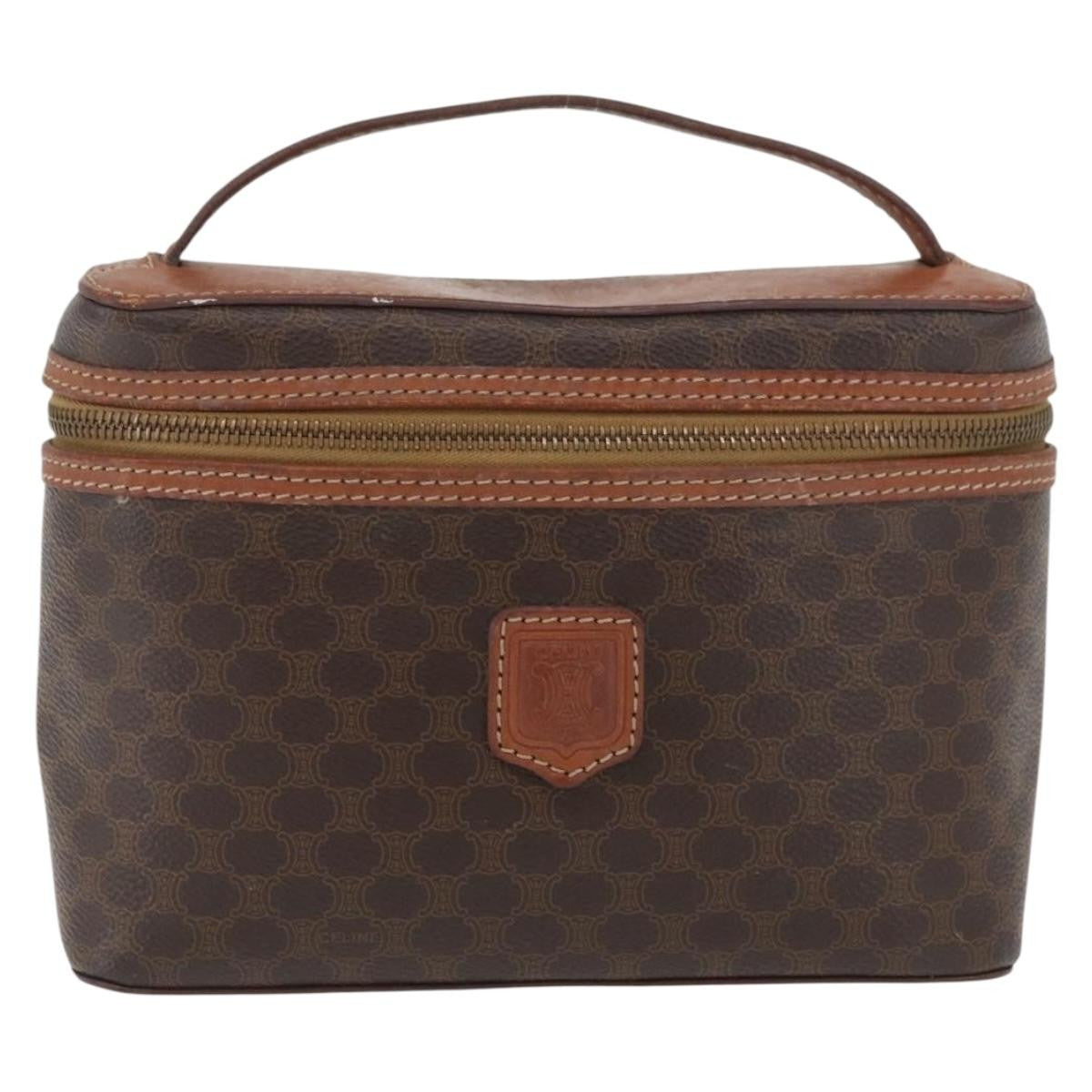 Celine Macadam Vanity Canvas Brown Canvas Clutche & Pouche Bag (Pre-Owned)