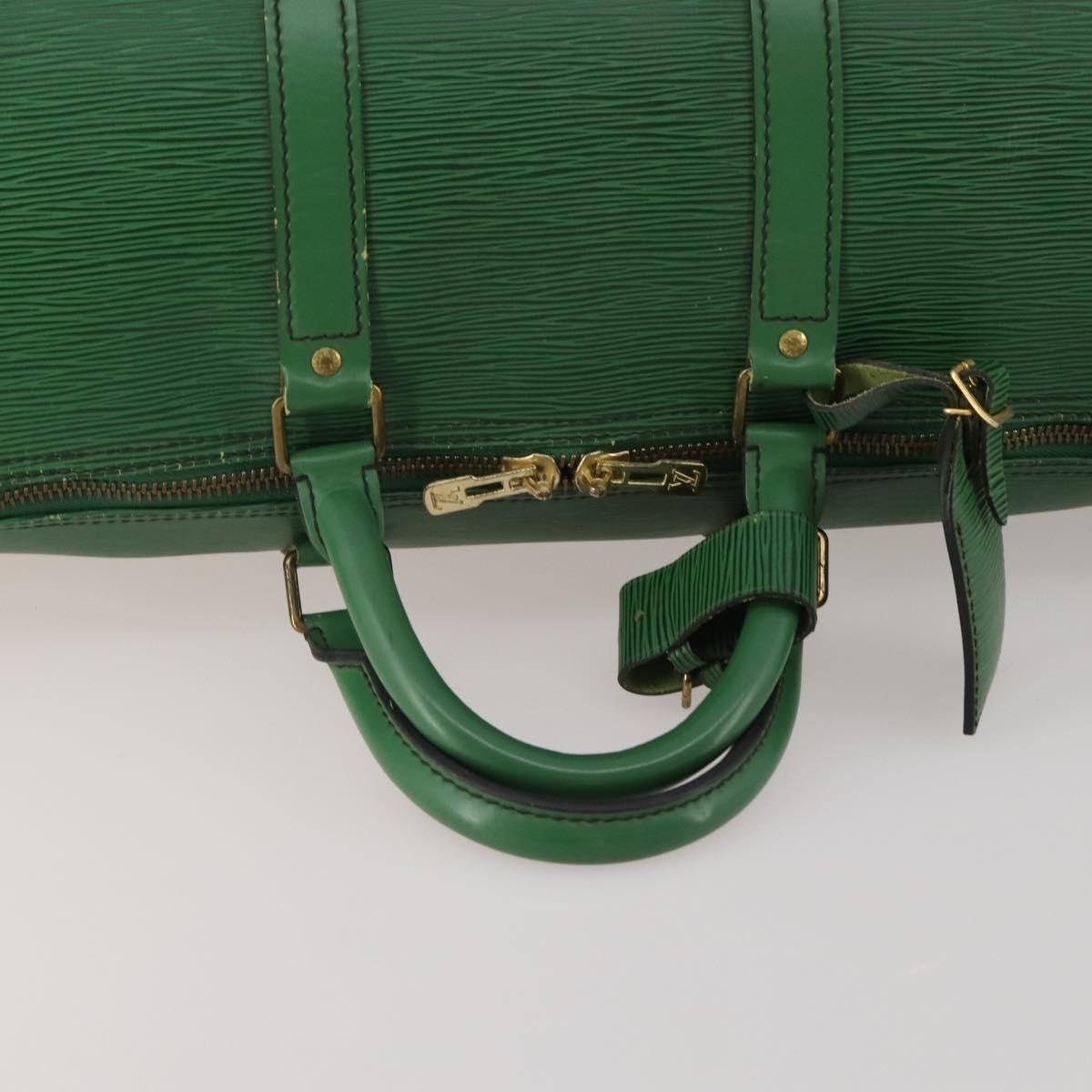 Louis Vuitton Keepall Epi Green Leather Travel Bag Bag (Pre-Owned)