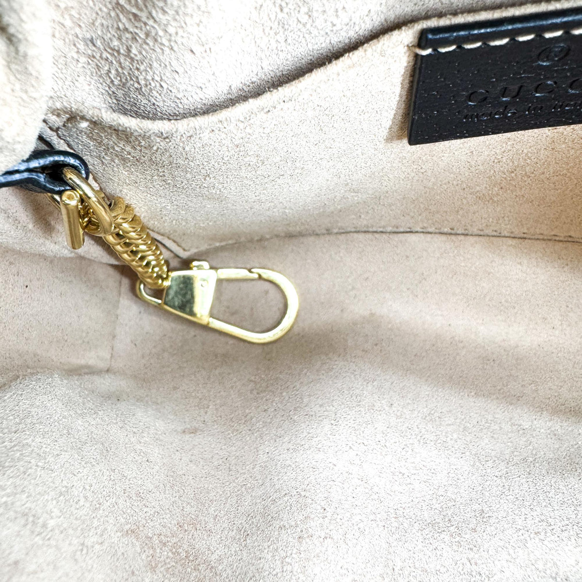 Gucci Ophidia Suede Black Leather Briefcase Bag (Pre-Owned)