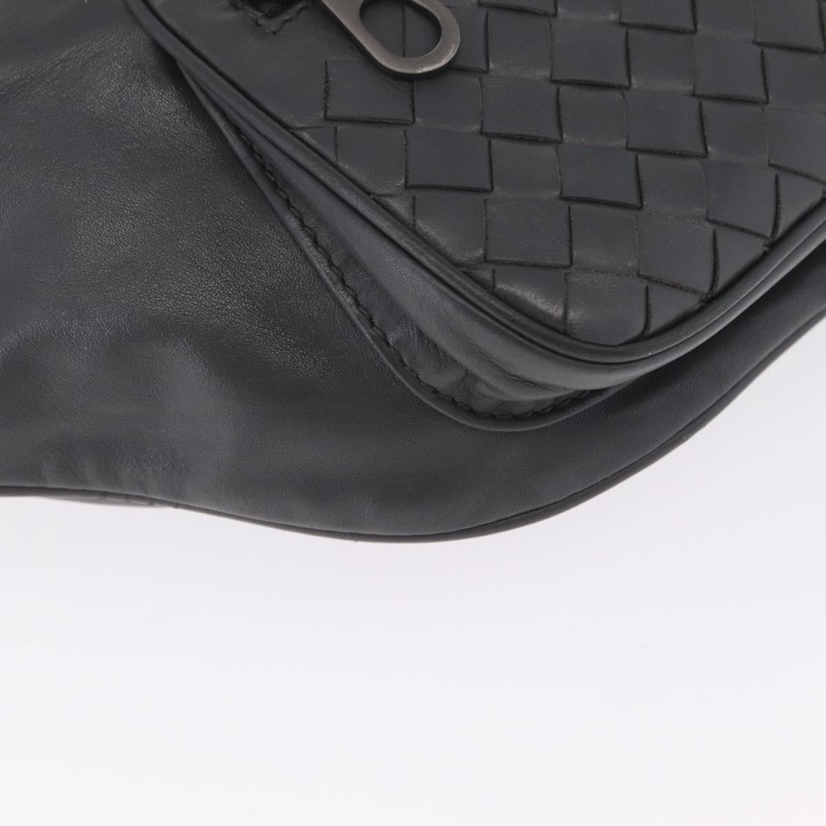 Bottega Veneta Light Waist Intrecciato Leather Gray Leather Handbag (Pre-Owned)