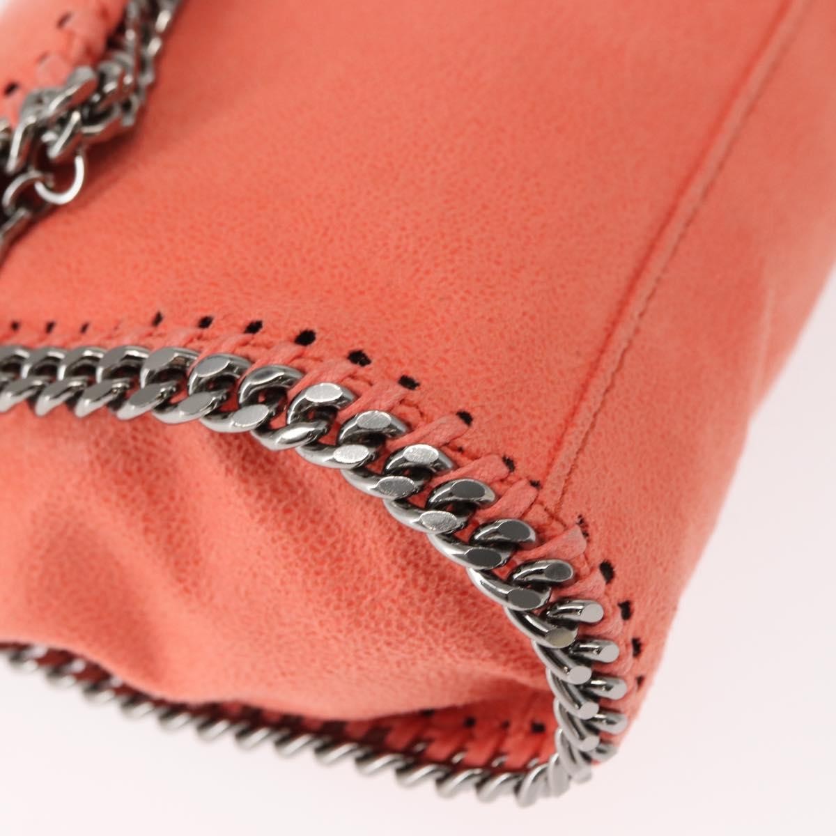 Stella Mccartney Falabella Fold Over Flap Shaggy Deer Orange Polyester Shoulder Bag Bag (Pre-Owned)