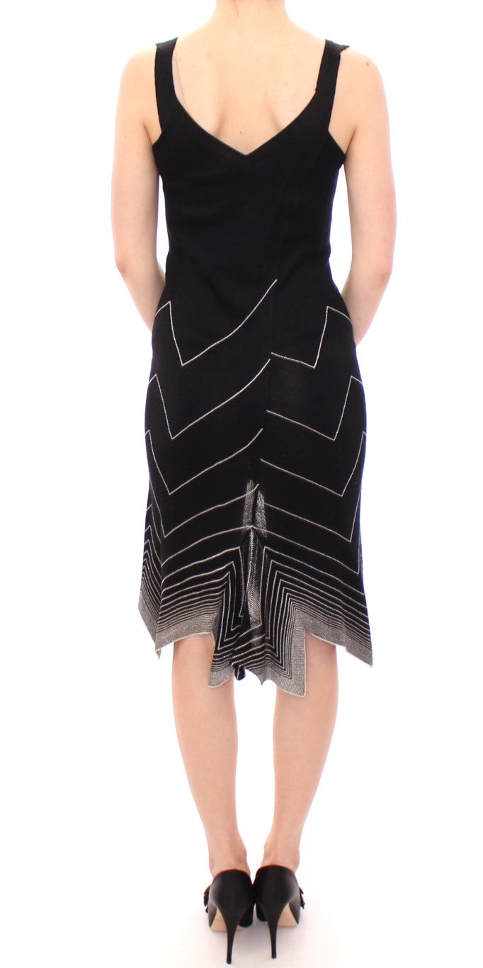 Alice Palmer Chic Monochrome Knitted Women's Dress