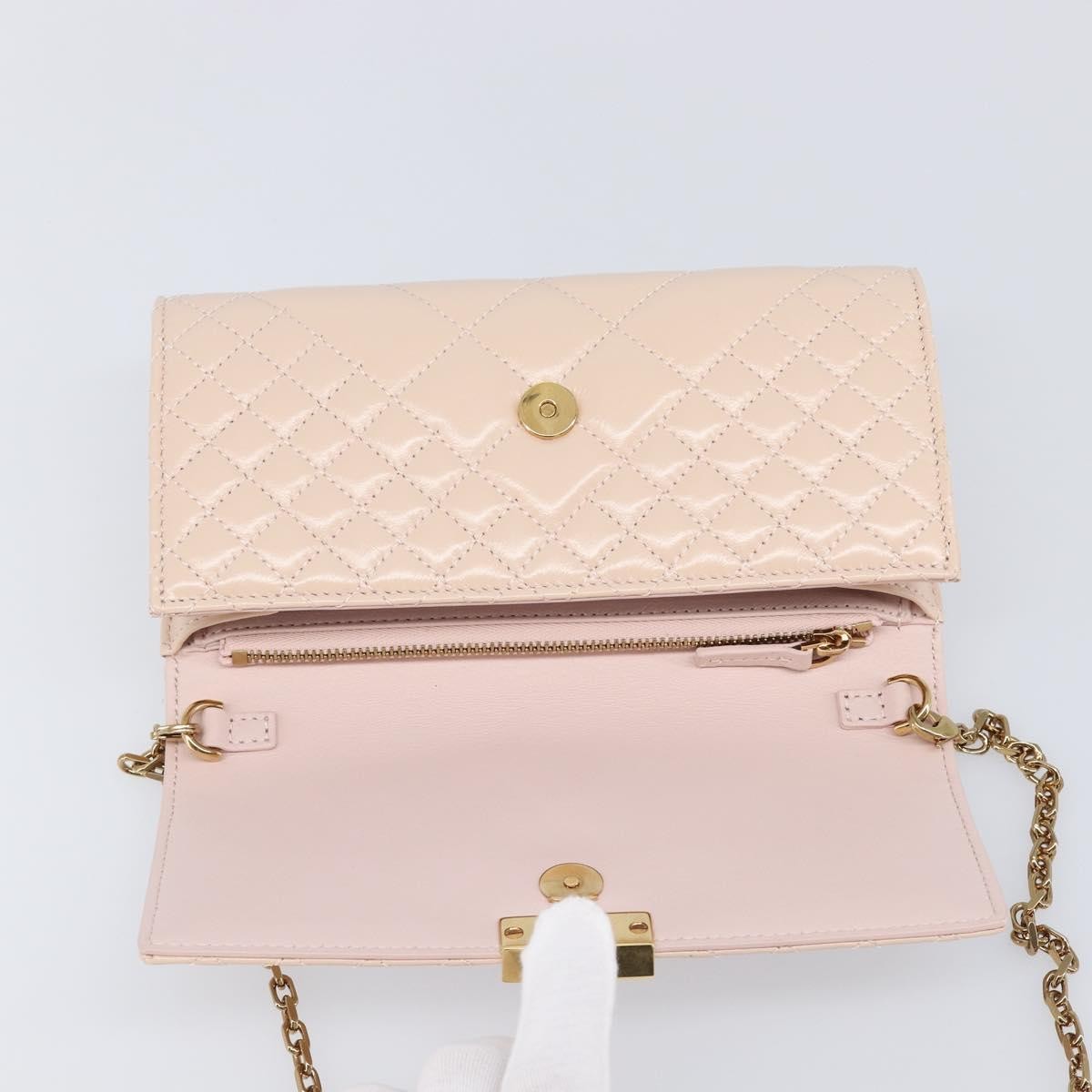Versace Greca Goddess Convertible Clutch Leather Pink Leather Shoulder Bag Bag (Pre-Owned)
